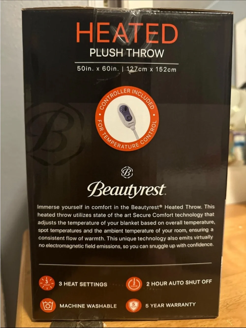 Beauty rest heated plush